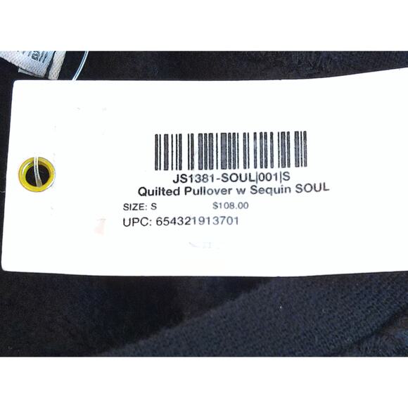 Soul Cycle Sequin Quilted Pullover Sweatshirt Size Small New - Picture 8 of 10